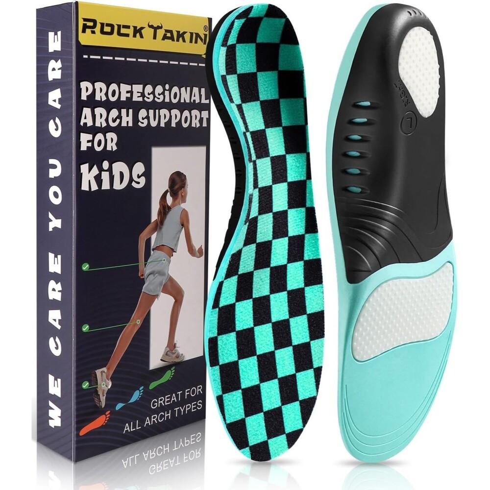 Rock Takin Kids' Arch Support Insoles - Comfy & Adjustable! M 13-2 Little kids